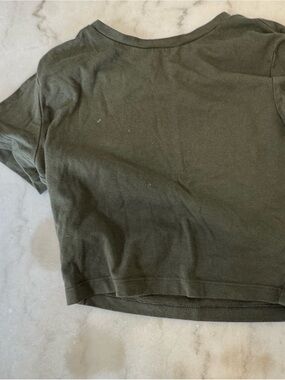 Target Olive Green Cropped Tee